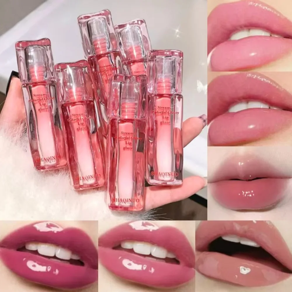 Liquid Water Gloss Mirror Lip Glaze Non-staining Long-lasting Moisturizing Shimmering Water-Gloss Lip Gloss Brightening