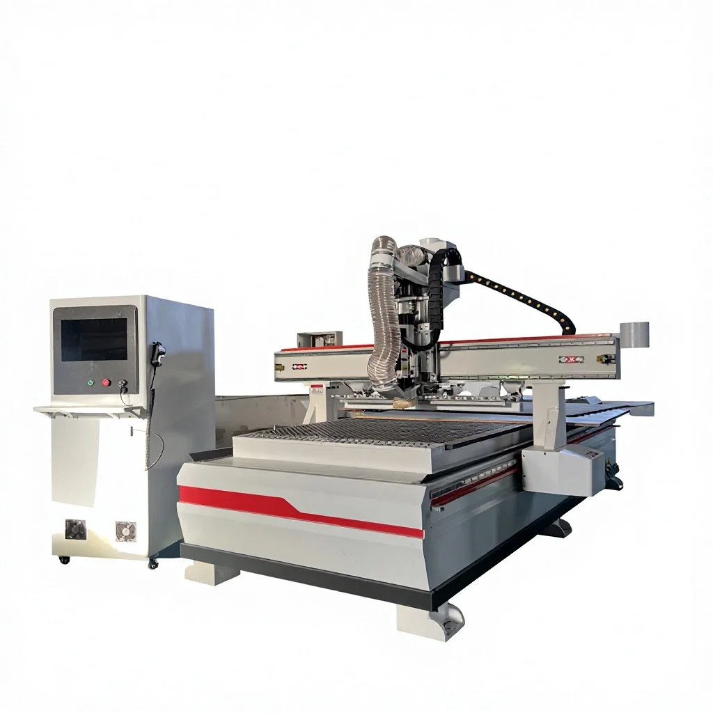 CNC Router 3-Axis Single Servo Motor Syntec Multifunctional Automatic Tool Changer Gear 9KW Spindle Processing