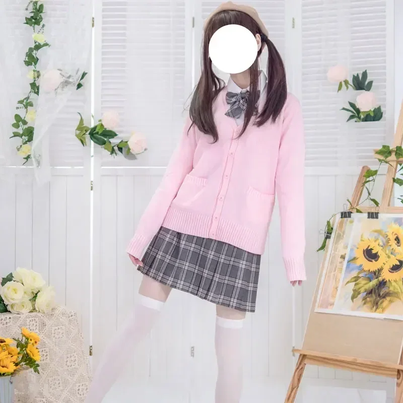 Japan School Trui Voor Student Preppy Jk Vest Meisje Jas Herfst Winter Japanse Uniform High School Kleding Loli Cosplay