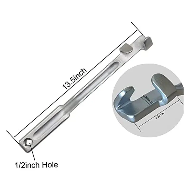 

Wrench Extender with 3 Pairs Non-SlipTorque Amplifier Bar Connecting Rod with 1/2Inch Hole for Drive Click Torque Wrench