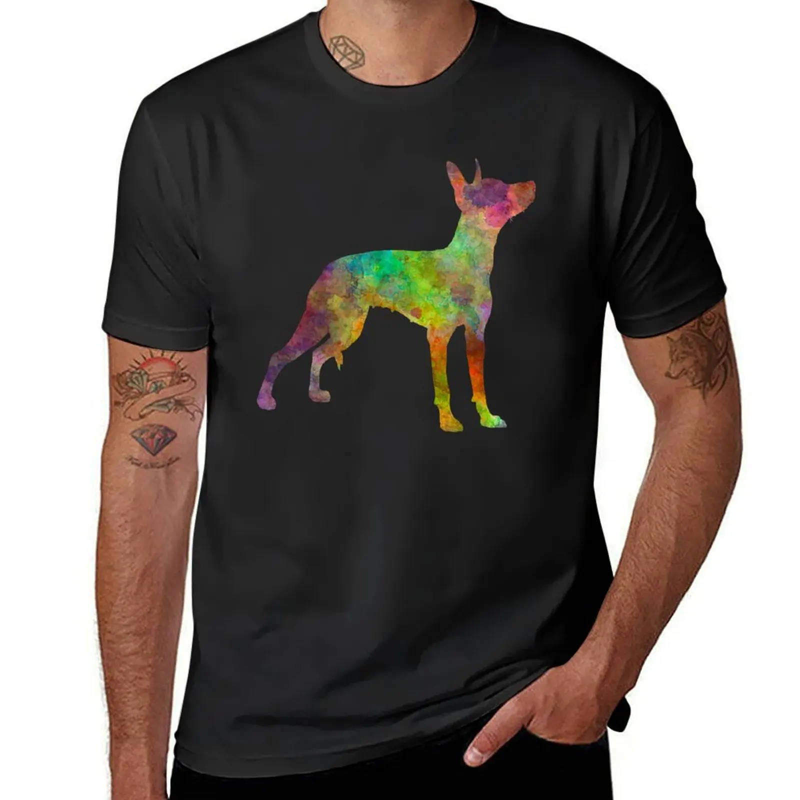 Xoloitzcuintle in watercolor T-Shirt summer top cute clothes blacks vintage mens graphic t-shirts