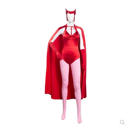 

Wanda Maximoff Scarlet Witch Costume, Red Dress, Cosplay Outfit For WandaVision