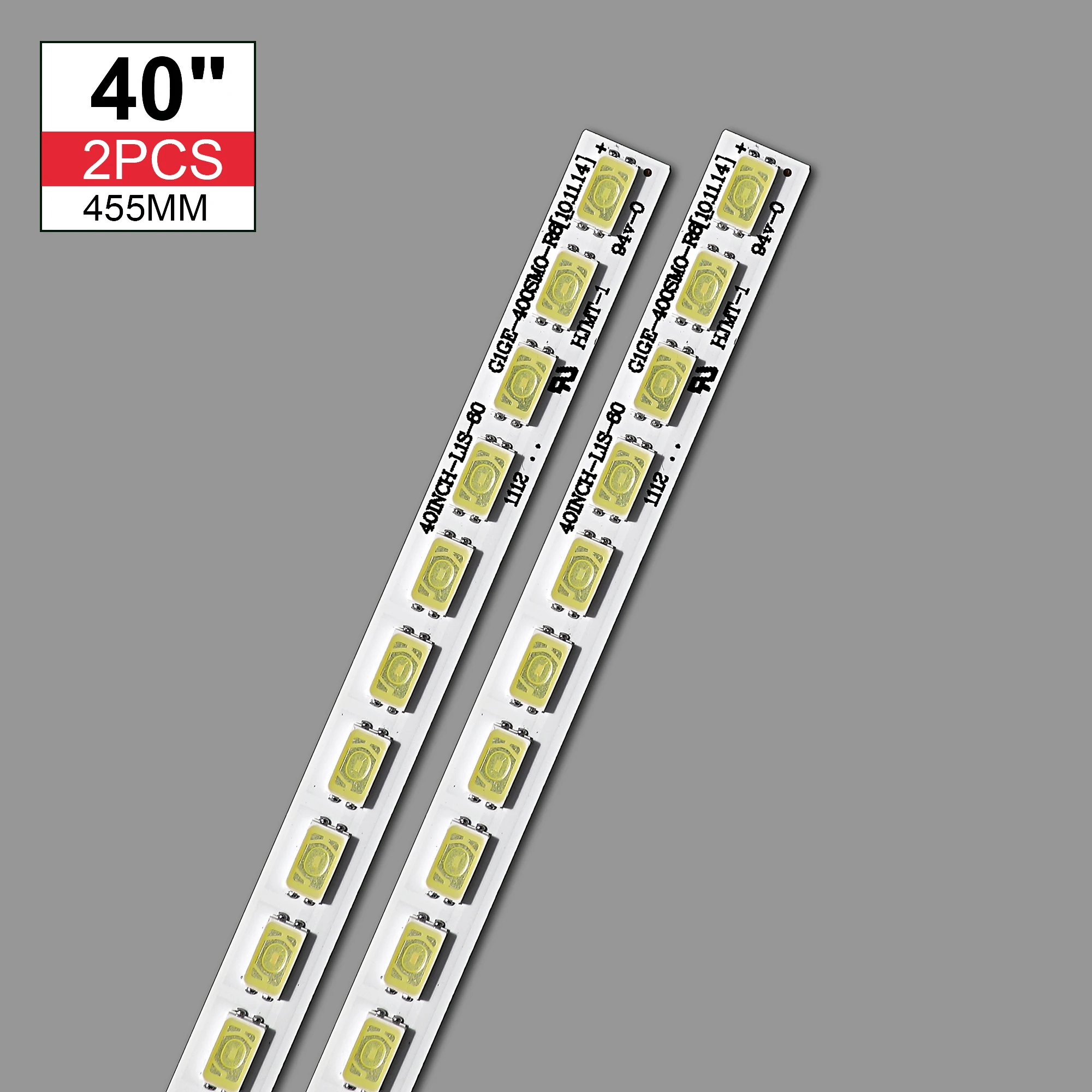 2 sztuk x 40 cal listwa oświetleniowa LED na 40 \'\'TV L40F3200B LJ64-03029A LTA400HM13 40 cal-L1S-60 G1GE-400SM0-R6 60-LEDs 455mm