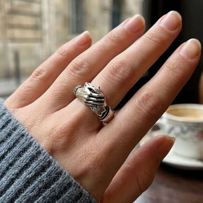 

Buy 3 Get 1 Free passing between clasped hands, small enough to wear, big enough to hold two hearts beating as one Women Rings