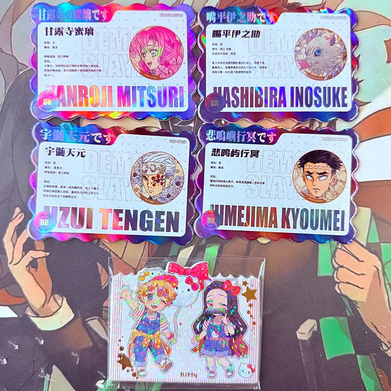 

Anime Demon Slayer Kamado Nezuko Kanroji Mitsuri Agatsuma Zenitsu Collection Cards Christmas Birthday Gifts Children's Toys