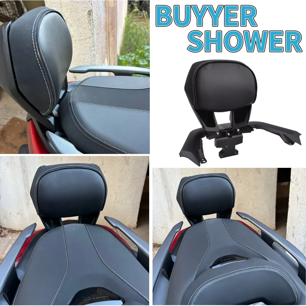 لياماها X-MAX XMAX 300 125 2023-2025 XMAX125 XMAX300 مسند الظهر الخلفي مقعد الركاب قوس وسادة وسادة سيسي القضبان اكسسوارات #3