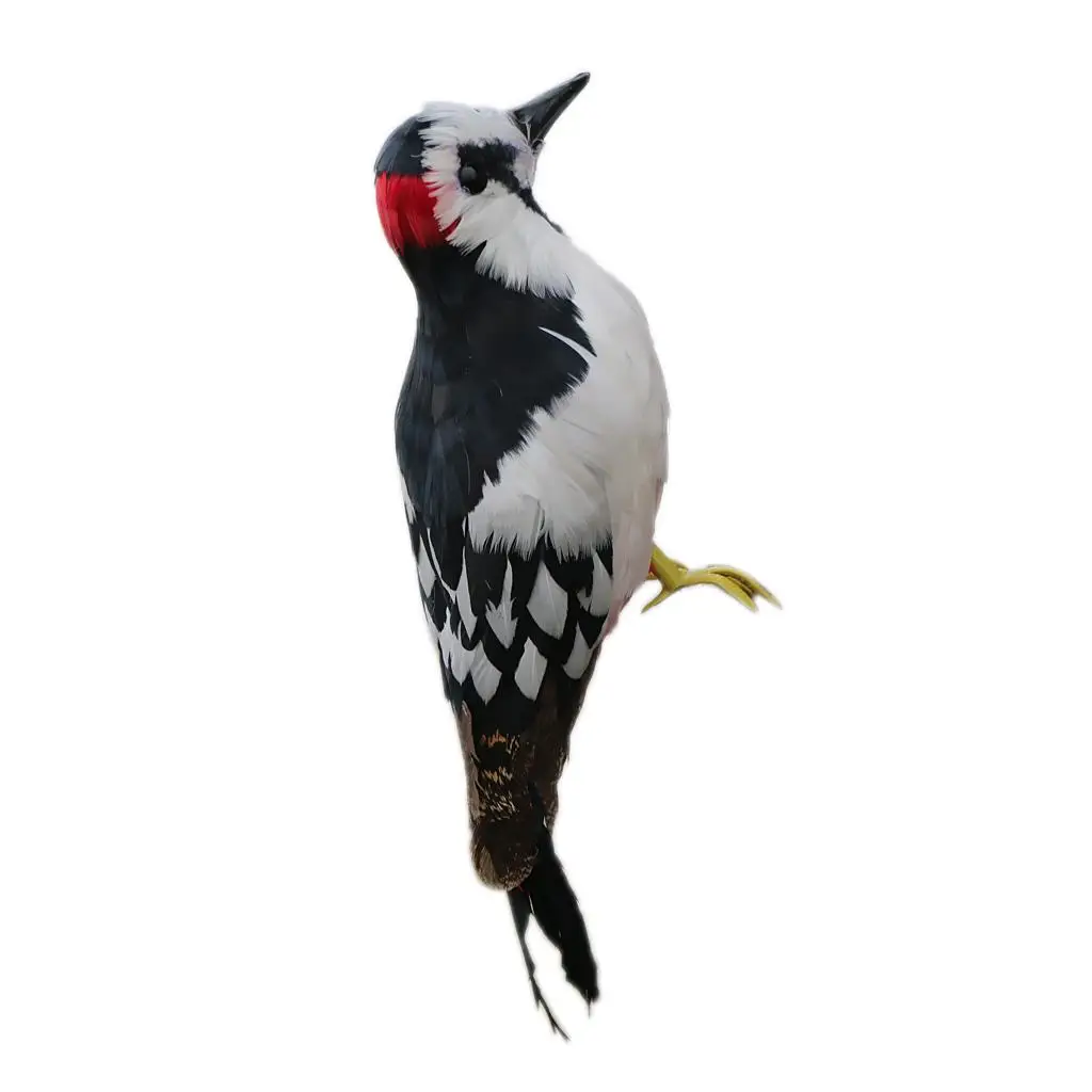 Detailed Garden Decoration Animal Woodpecker Figurine for Animal Toy Collection Home Yard Window Photography