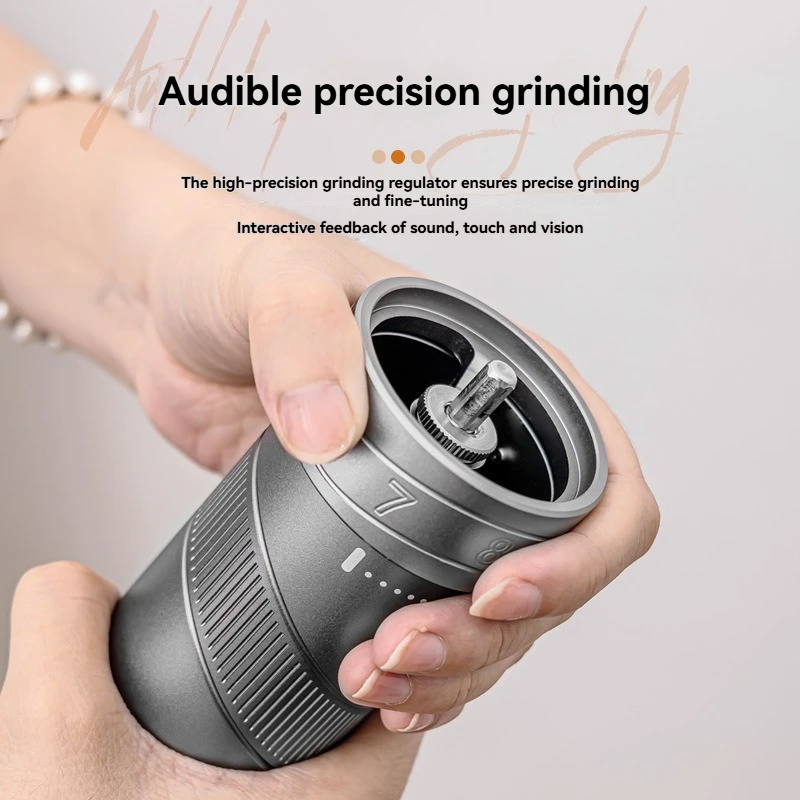 

External Adjustment Hand Grinder CNC Steel Core Manual Coffee Machine Coffee Grinder Black 1x External Adjustment Hand Grinder