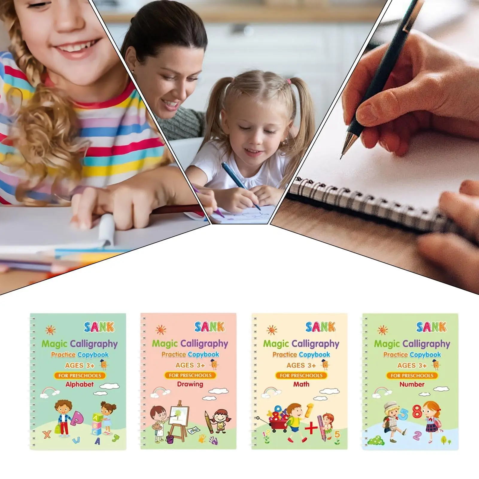 

Groove Handwriting Practice For Kids Reusable Tracing Letter Workbooks Grooved Writing Books For Office Learn To Write Children