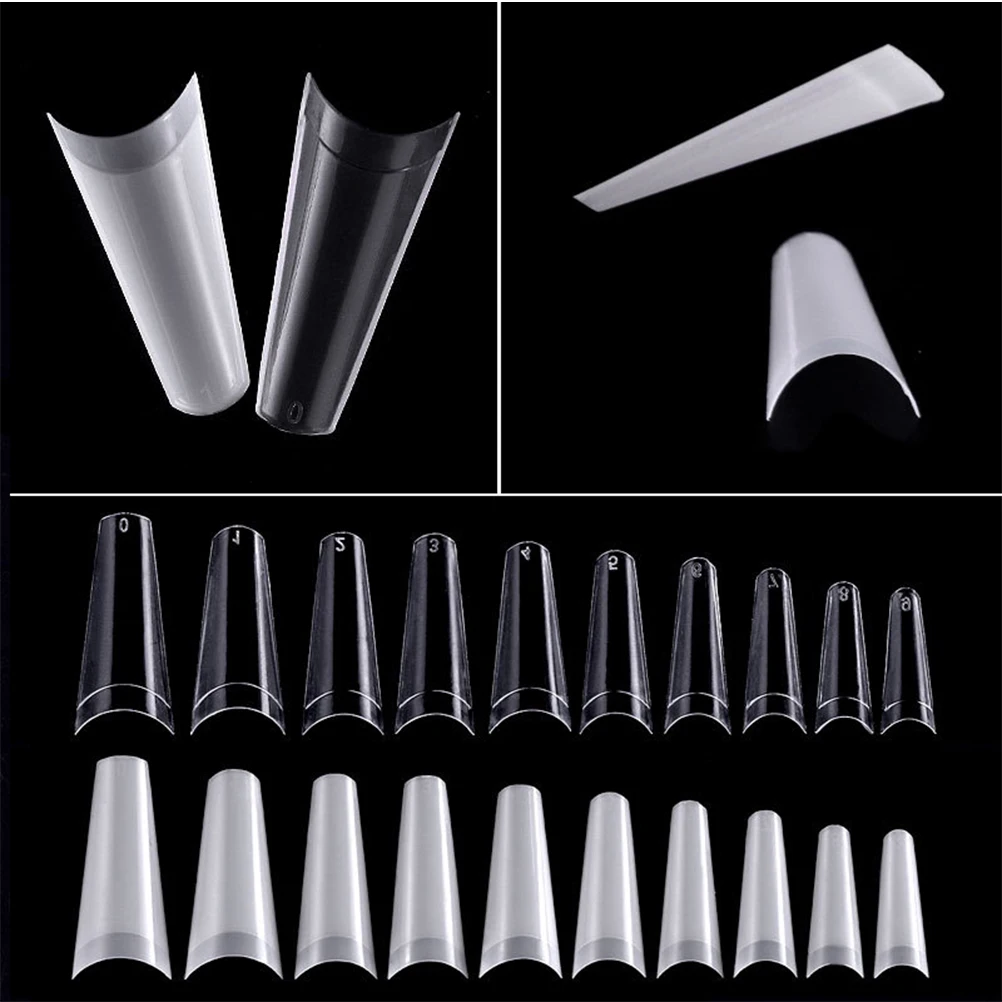

500pcs Fake Nail Tips Manicure Display Accessories Natural Color Smooth Practice Chart For Beginners Nail Art Palette