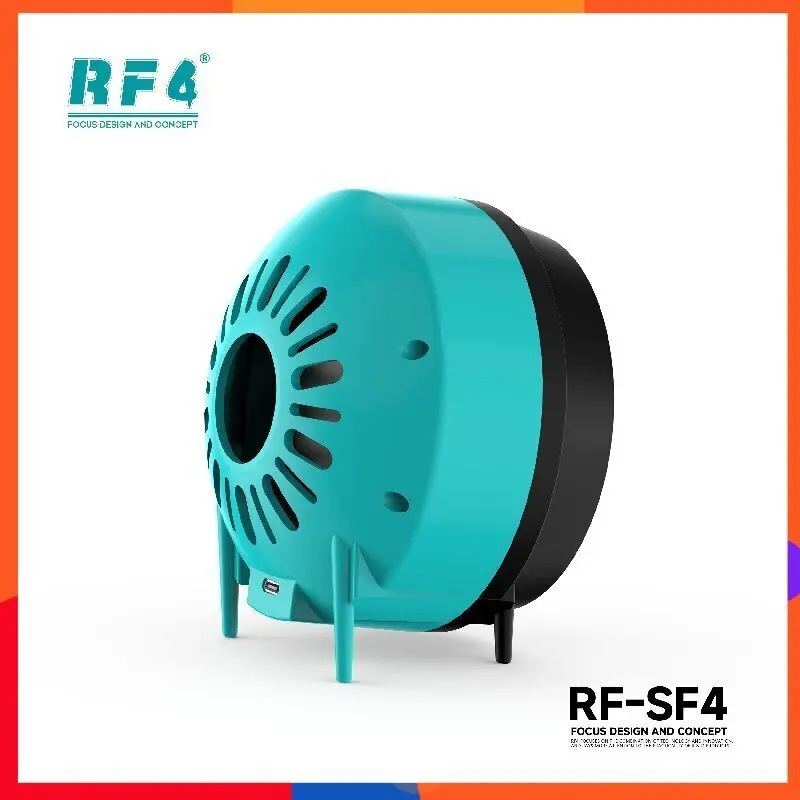 

RF4 SF4 Дымосос 8 ° Дизайн наклона вперед, питание от USB, гладкая сине-зеленая отделка для пайки печатных плат, изготовления ювелирных изделий, четкий обзор