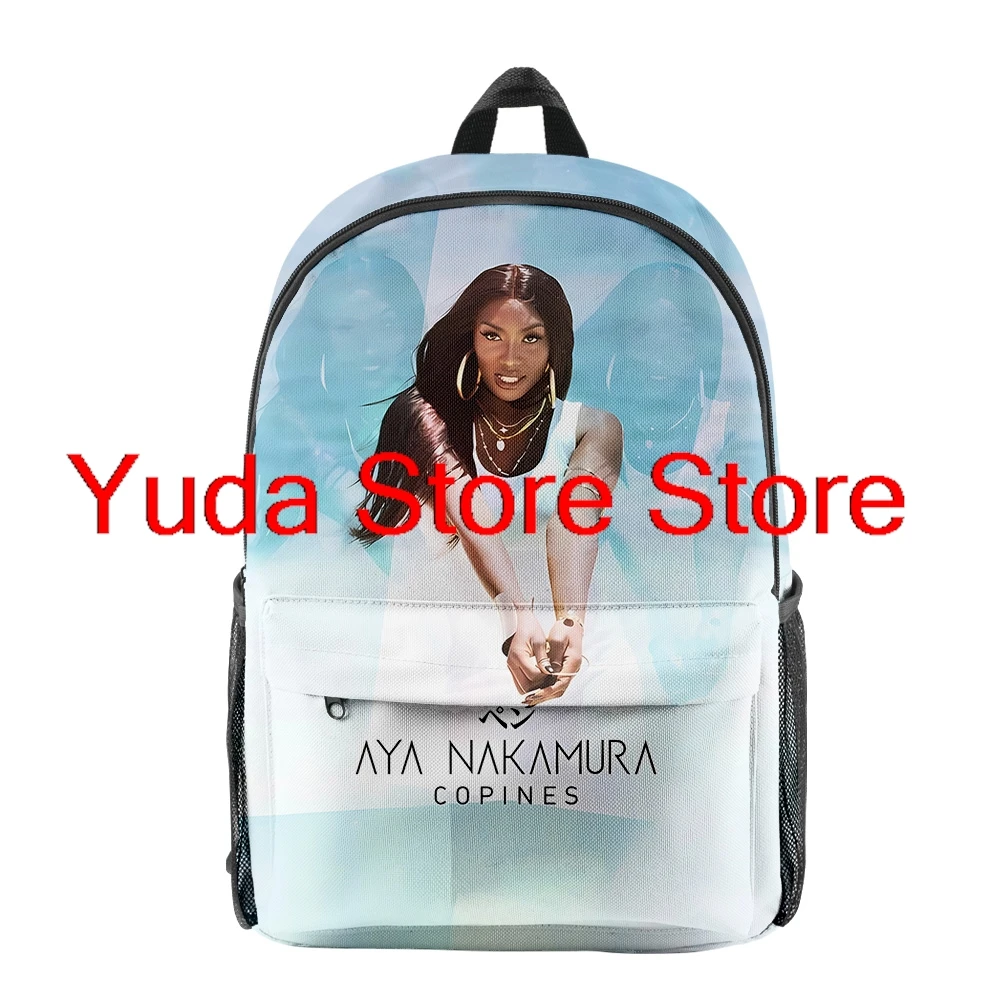 Aya Nakamura Merch Fashion Oxford Cloth Shoulder Backpack Printed Multi Zipper Pack Casual Girls Student School Bag