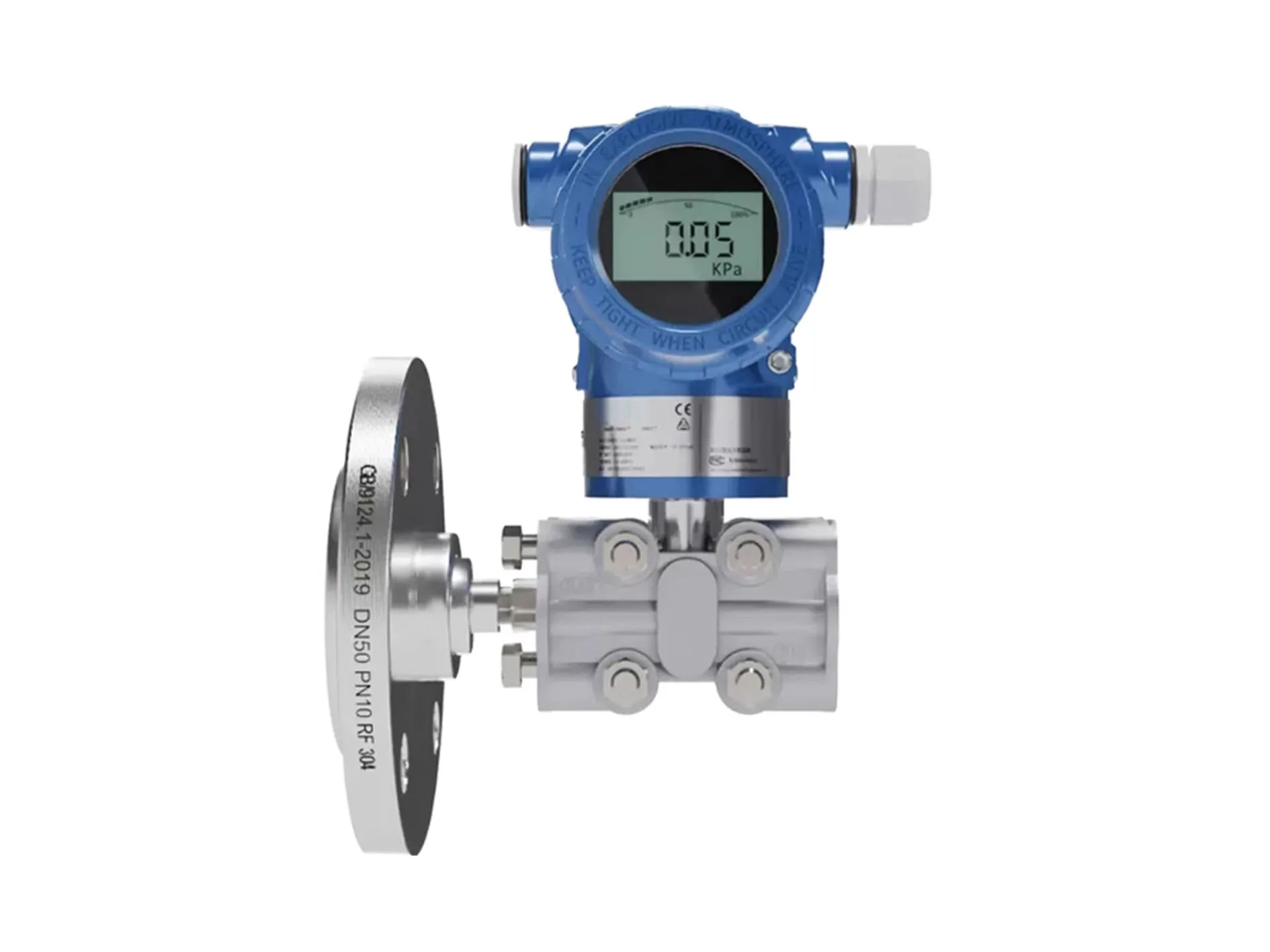 4-20mA Differential Pressure Level Meter Extended Diaphragm Sealed Transmitter High Accuracy Pressure Level Meter