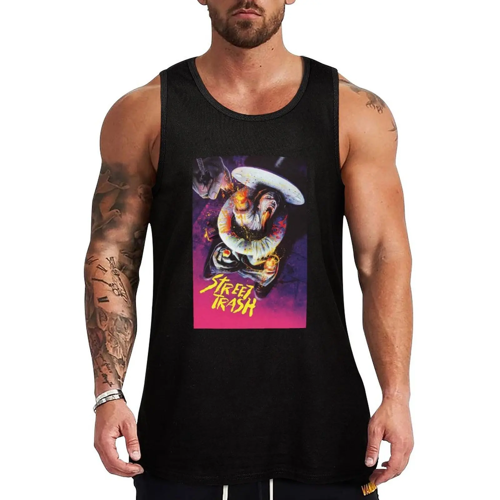 Camiseta sin mangas con estampado de póster de la película Street Trash de Michael Muro, camiseta sin mangas ligera y aireada, transpirable, sin mangas, para verano