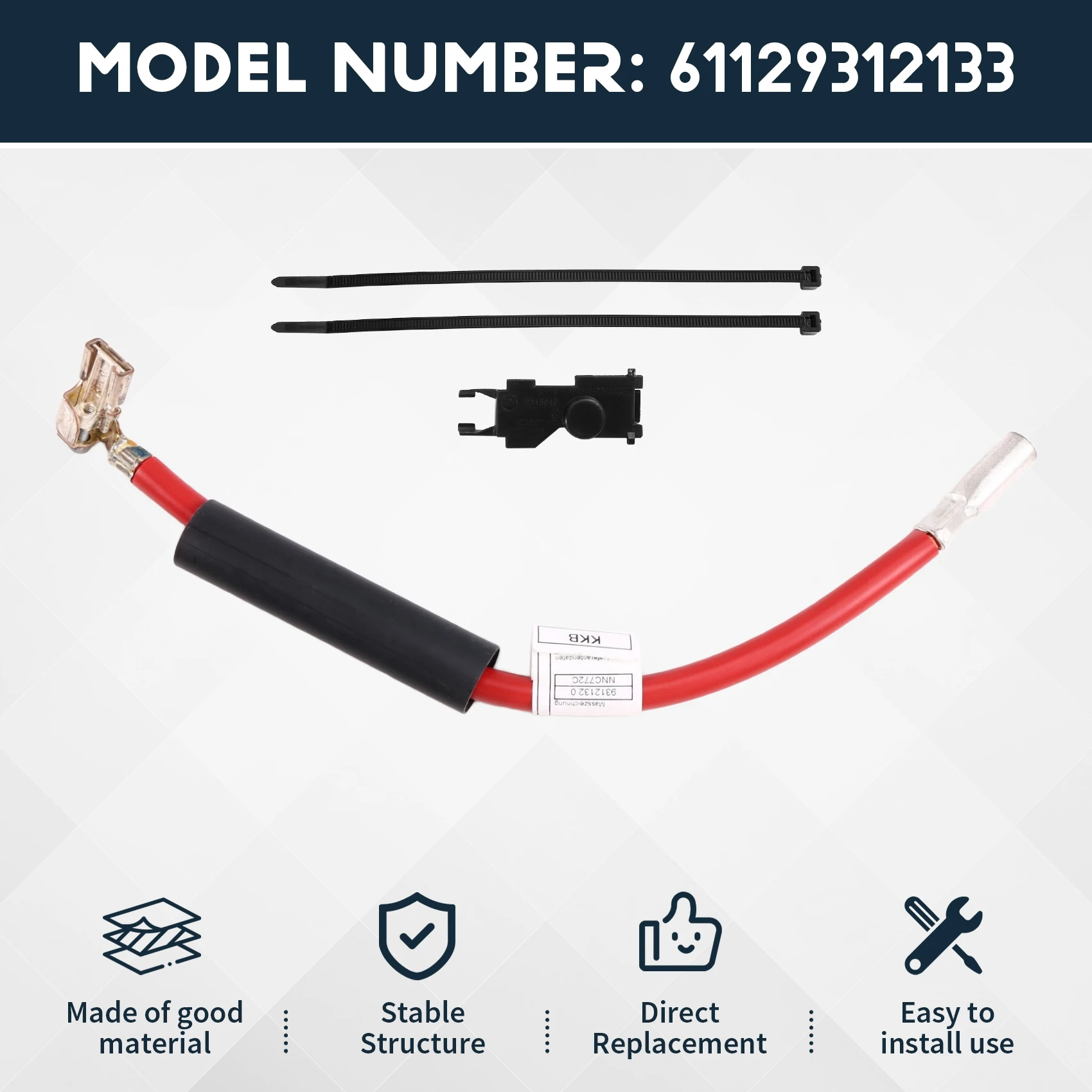 Câble de protection de batterie ABOK-Car pour BMW E90 E91 E92, référence 61129312133