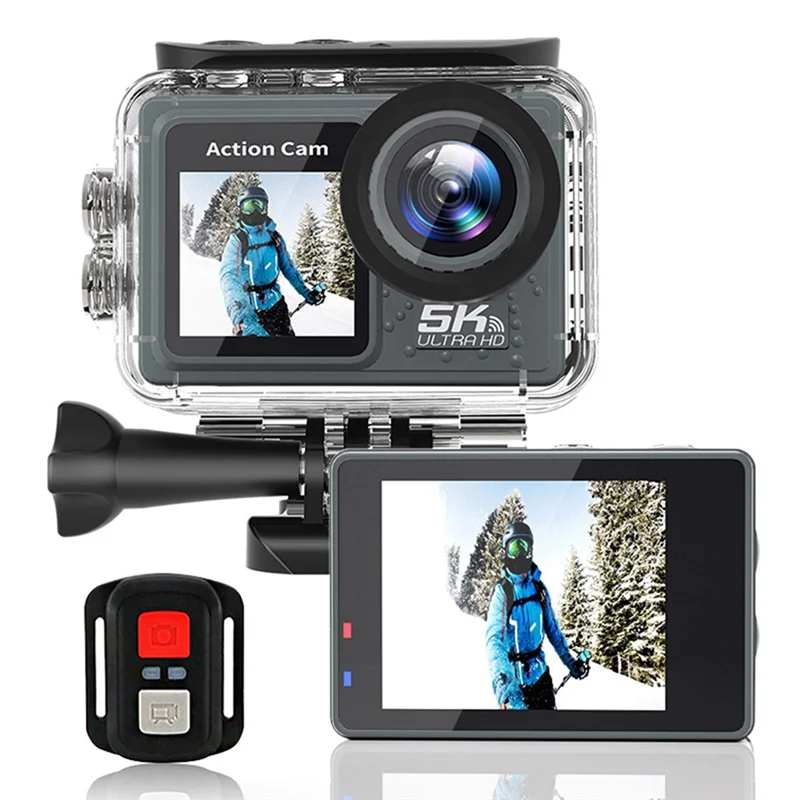 

Solid Action Camera Waterproof Action Camera Action Outdoor Camera Anti-Shake 170°A+ Grade High Resolution Wide Angle Lens