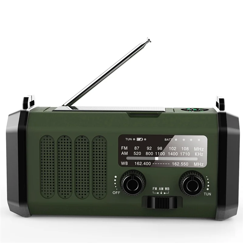 

B03B-Power Bank Portable Flashlight Multifunctional Solar Charging Outdoor Emergency FM/AM/WB