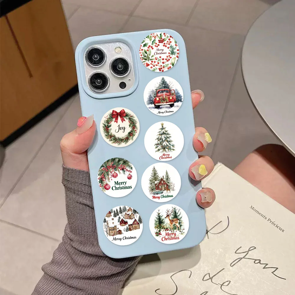 500 قطعة عيد ميلاد سعيد متعة الكتابة على الجدران مجموعة صغيرة ملصقات DIY جراب هاتف الكمبيوتر المحمول كوب ماء ملصقات مكافأة عيد الميلاد