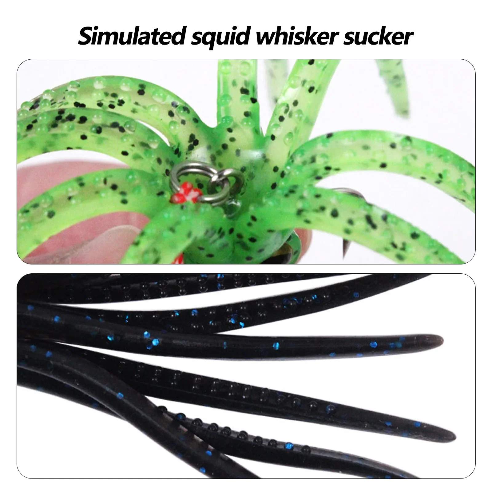 

Goture 5pcs Lead-Covered Squid Lure 21g/11cm Deep Sea Soft Bait with Double Hooks Saltwater Iron Plate Jig for Boat Fishing