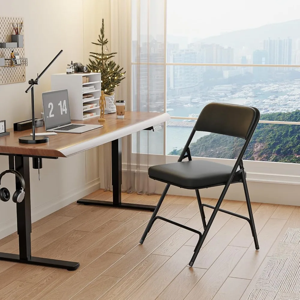 

Padded Folding Chairs with Thick Seat Cushion, Portable, Durable & Extra Comfortable Foldable Chairs for Indoor, Customized