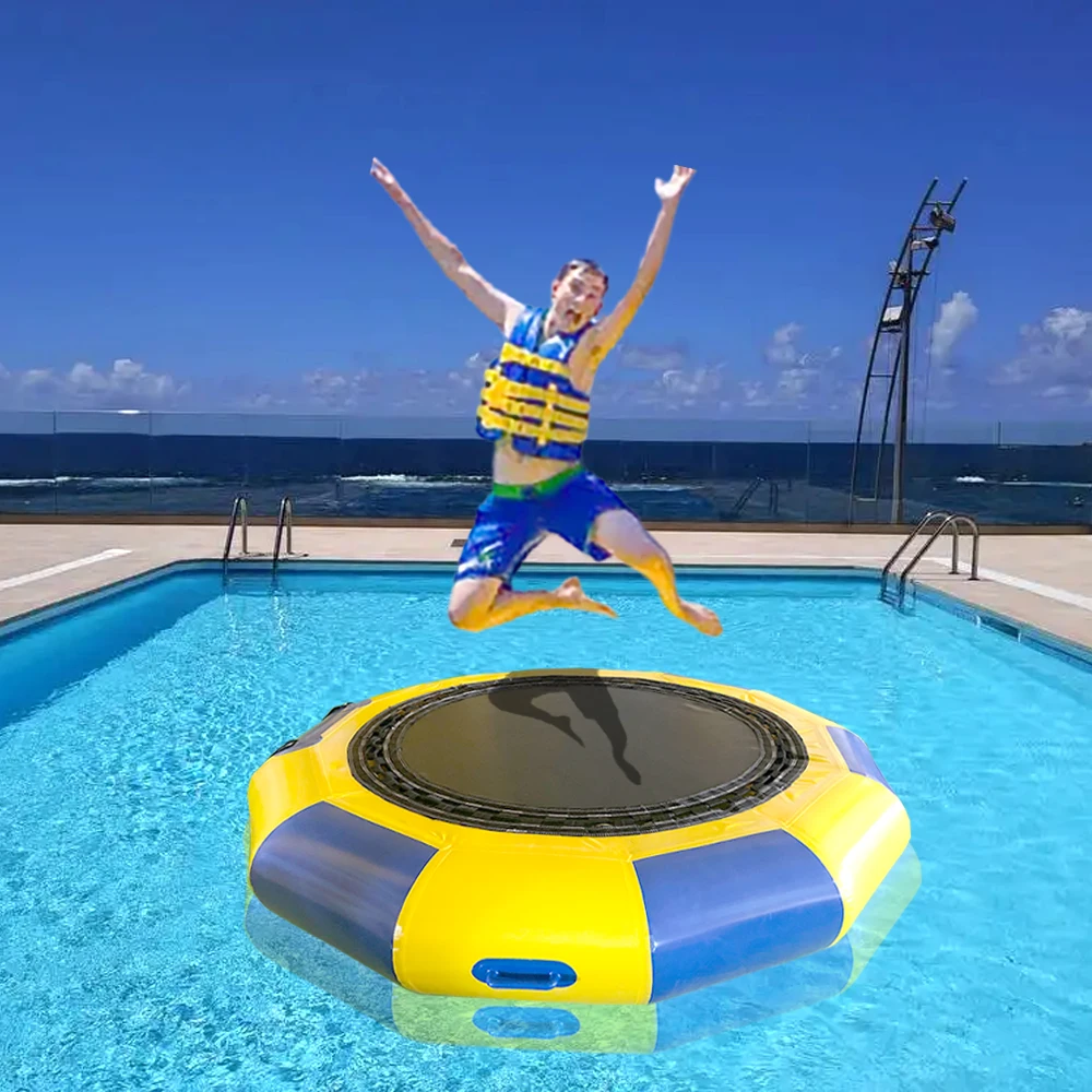 5m inflável bouncer água trampolim inflável crianças adultos playground brinquedos piscina oceano flutuante jumper oudoor jogos divertidos