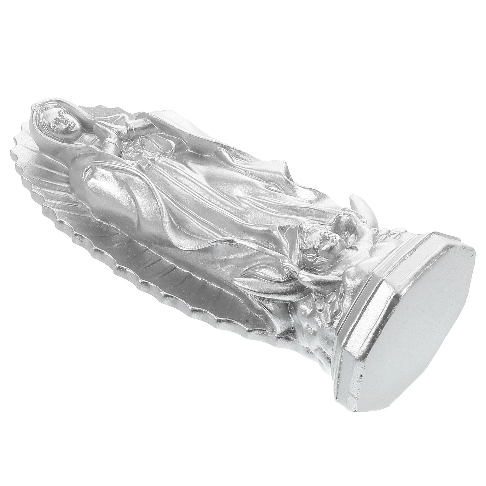 

Religious Resin Statue of Mary for Indoor Use Fine Craftsmanship Tranquil Expression Ideal Mantel Shelf Or Church Display