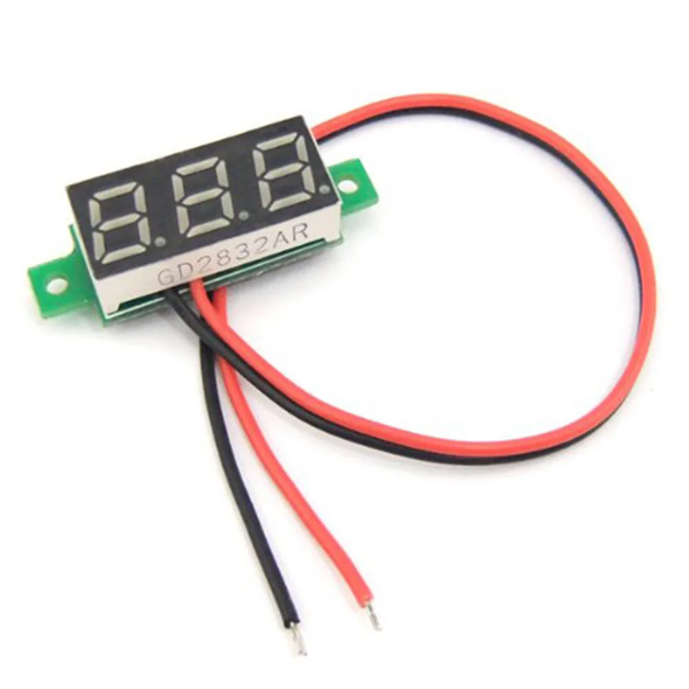 

Dc 2.5-30V Red LED Digital Voltmeter Panel 0.28 Inch Display Voltage Meter Two Wire Access Accurate Voltage Tester Bright Red