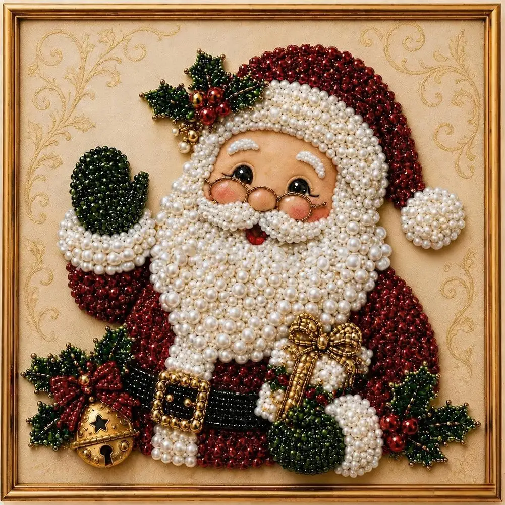 DIY Weihnachts-Perlenkunst-Set 20x20cm Diamantmalerei Weihnachts-Perlenkunst-Set Weihnachtsmann Elch Auto DIY Dekorationsmalerei 2026 – Detail 23