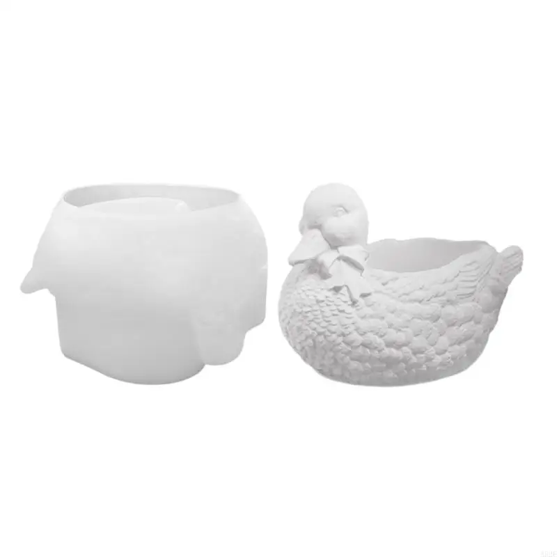 

A52E Easy to Clean Silicone Mold Duck Shape Crafting Supplies Candle Holders and Bowls Moulds Great for Home Decorations