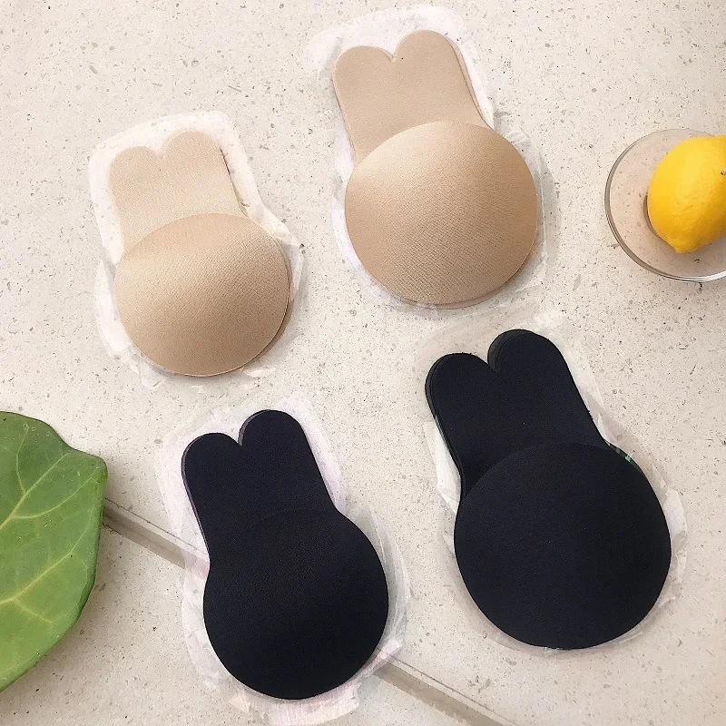 1/2Pairs Women Bras Self Adhesive Silicone Strapless Invisible Bra Reusable Sticky Breast Lift Tape Rabbit Nipple Cover Bra Pads image 5