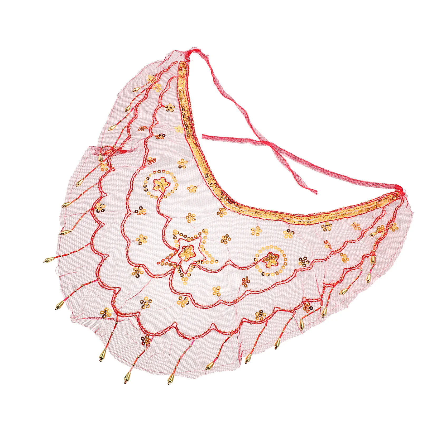 الذهبي الترتر الوجه الحجاب للرقص الشرقي نصف قناع زي التبعي النساء الشيفون عملة وشاح الرأس تحت عنوان الأحداث