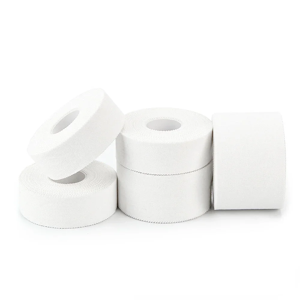 Cotton White Medical Premium Adhesive Tape Sport Binding Physio Muscle Elastic Bandage for Post-Surgical Incisions Wound Care