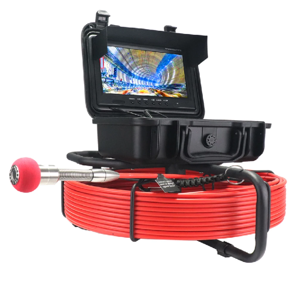 OEM ODM Waterproof Industrial Borescope Drain Inspection Sewer Camera Optional 512Hz with Self Leveling  Meter Counter Camera