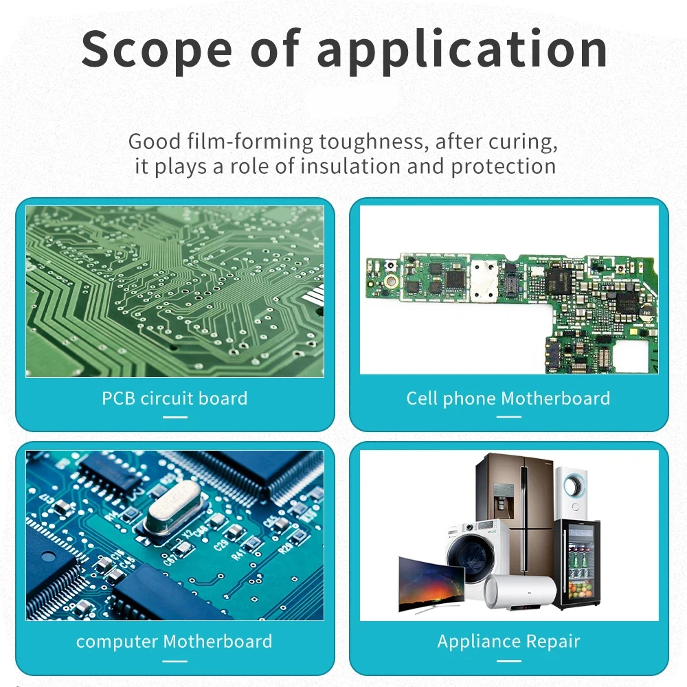 PCB Solder Mask Ink UV Light Curing BGA PCB Solder Mask Ink Black/Blue/Green/Yellow/White Printing Inks Prevent Corrosive Arcing