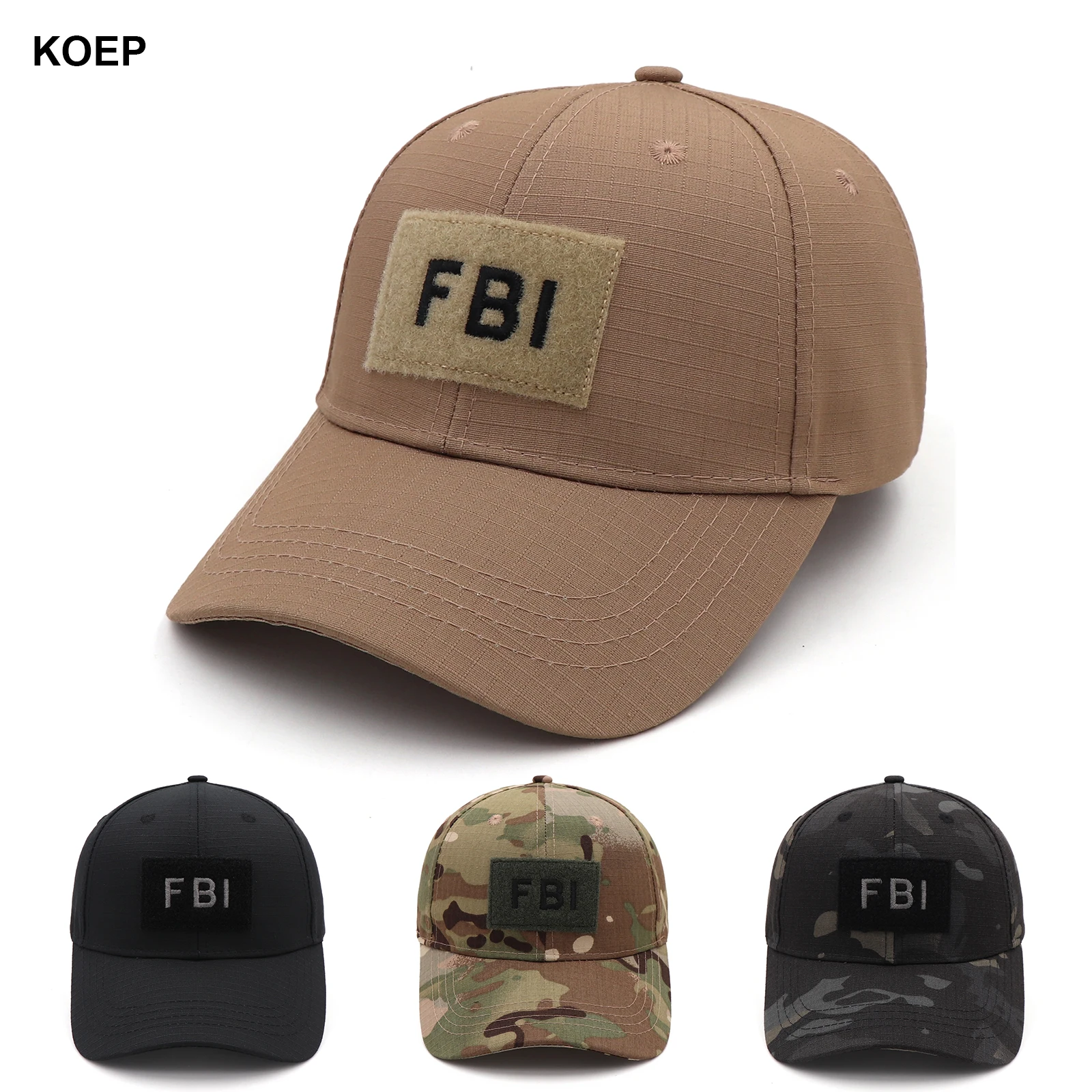 KOEP CAMO Series SWAT FBI K-9 Embroidery Baseball Cap Fishing Caps Men Outdoor Hunting Camouflage Jungle Hat