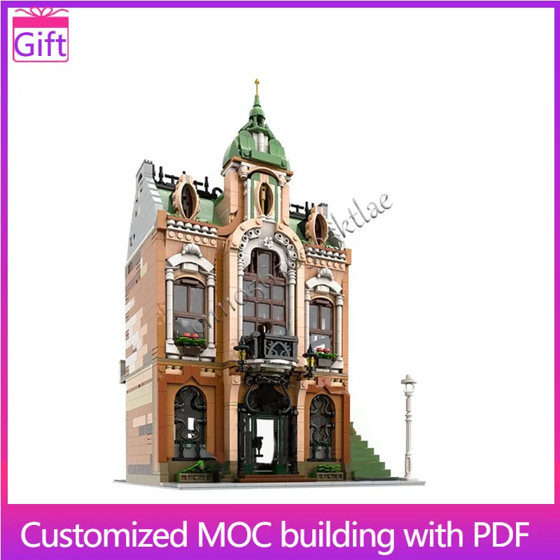 

2598 Parts City Architecture Series Luxury Hotel Model Moc Building Bricks Modular DIY Sets Assembly Blocks Toys Christmas Gifts