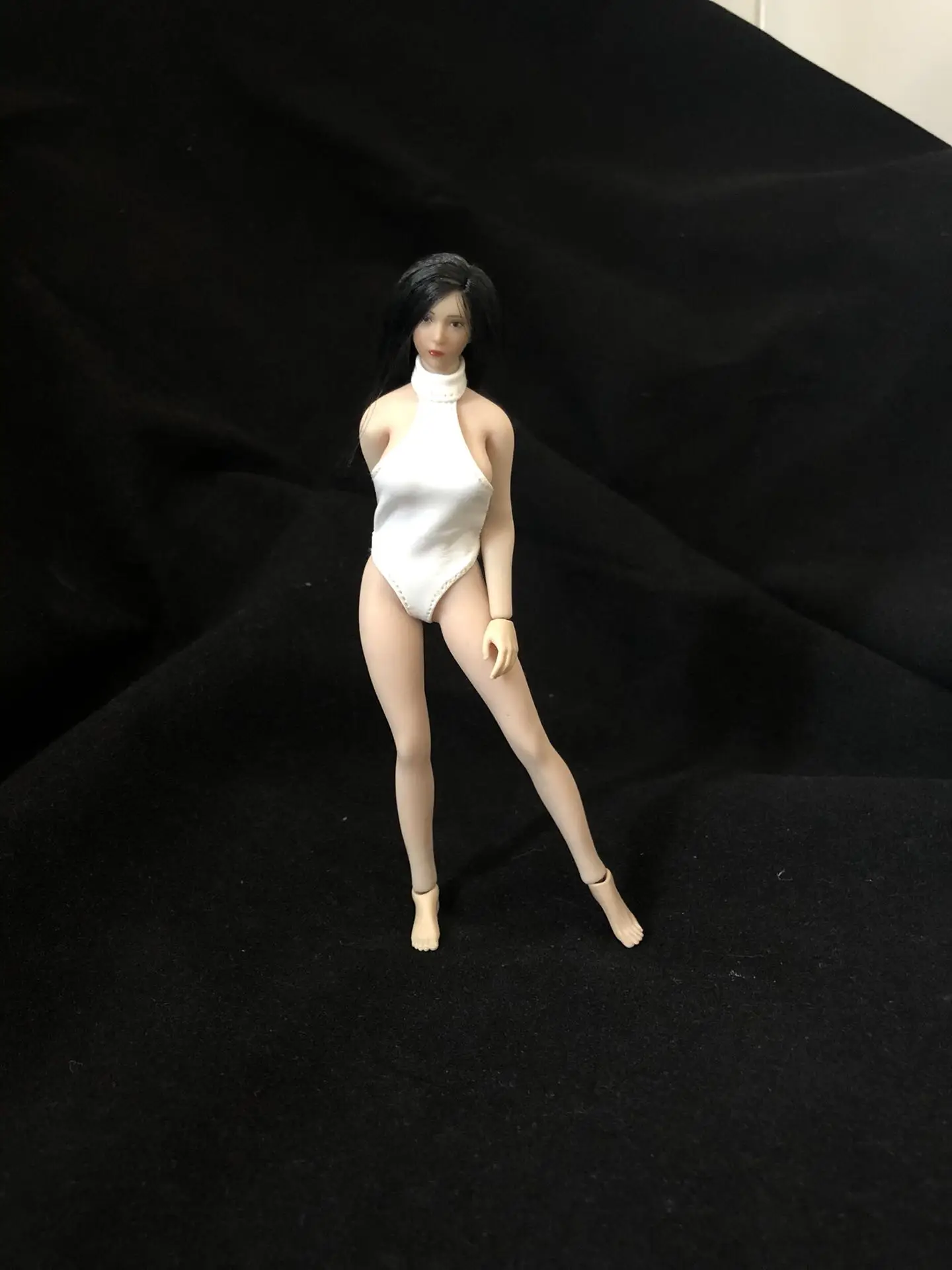 Ubrania damskie w skali 1/12, seksowny strój kąpielowy, skórzany, pasuje do 6-calowej figurki akcji, model ciała.