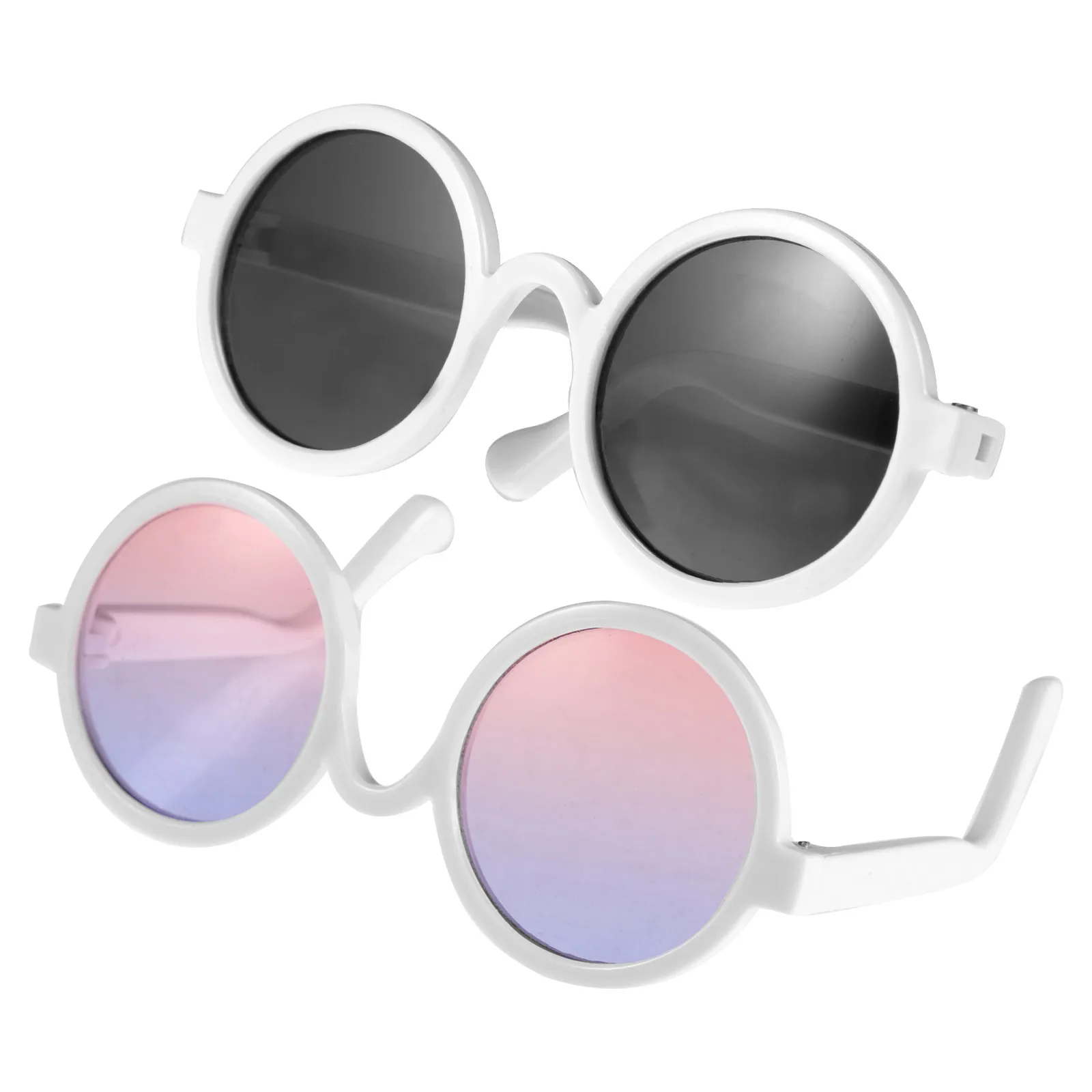 

2 Pcs Pet Funny Glasses Kitten for UV Tags Cat Eyewear Decorative Cats Decoration Sunglasses Dogs