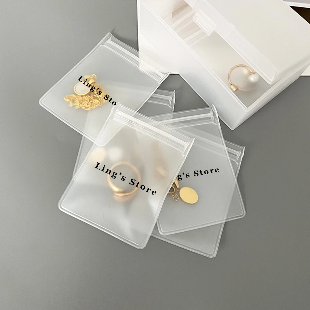 Benutzerdefiniertes Logo 8x8cm Schmuck Organizer EVA Frosted Reißverschlusstasche 10x10cm 11x11cm Wimpern Kosmetik Aufbewahrungsbeutel PVC Umschlagtasche – Detail 4