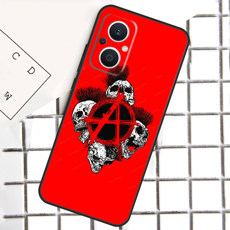 Anarchia Simbolo A Per OPPO Reno 8 7 Lite 8T 10 11 12 13 14 Pro 11F 12F 13F 14F OPPO Trova X8 X5 X6 Pro Custodia