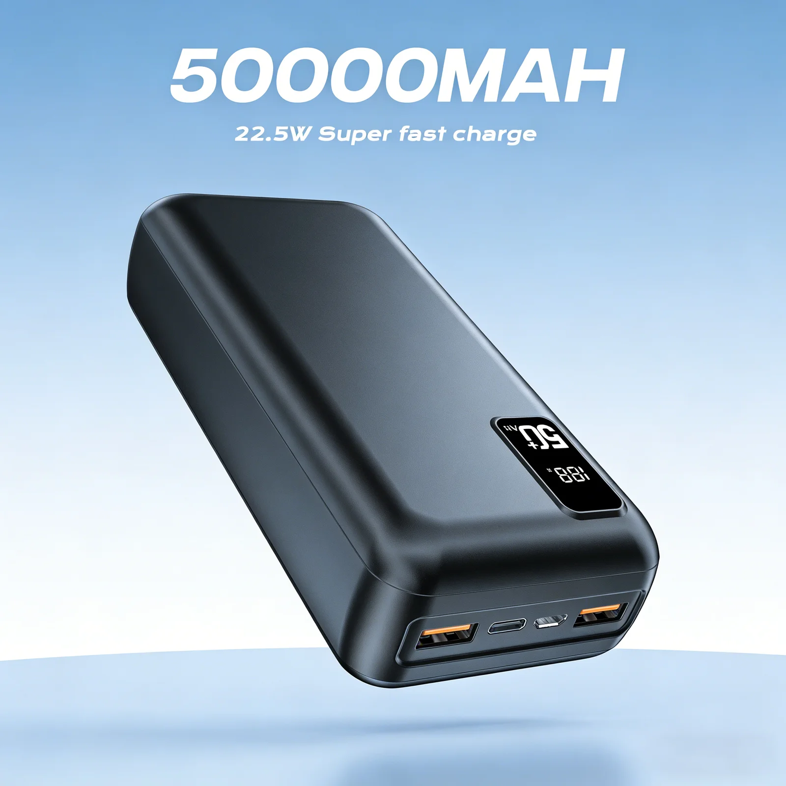 Hganus 22.5W Power Bank 50000mAh QC PD3.0 Fast Charging Powerbank Portable Charger External Battery For iPad IPhone17 Xiaomi view 7