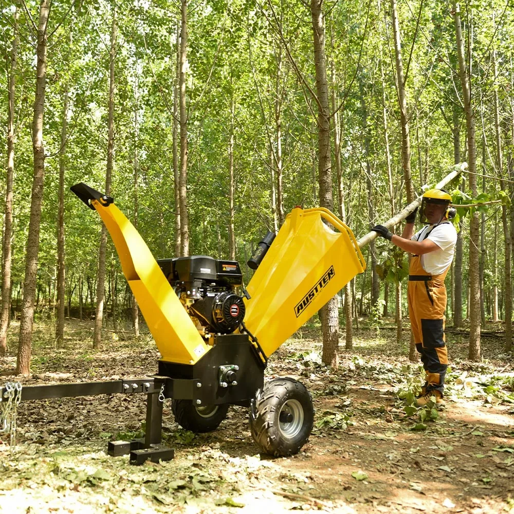 AUSTTER-trituradora de madera con motor de gasolina, máquina trituradora de jardín, 6 pulgadas, 15HP, 420cc