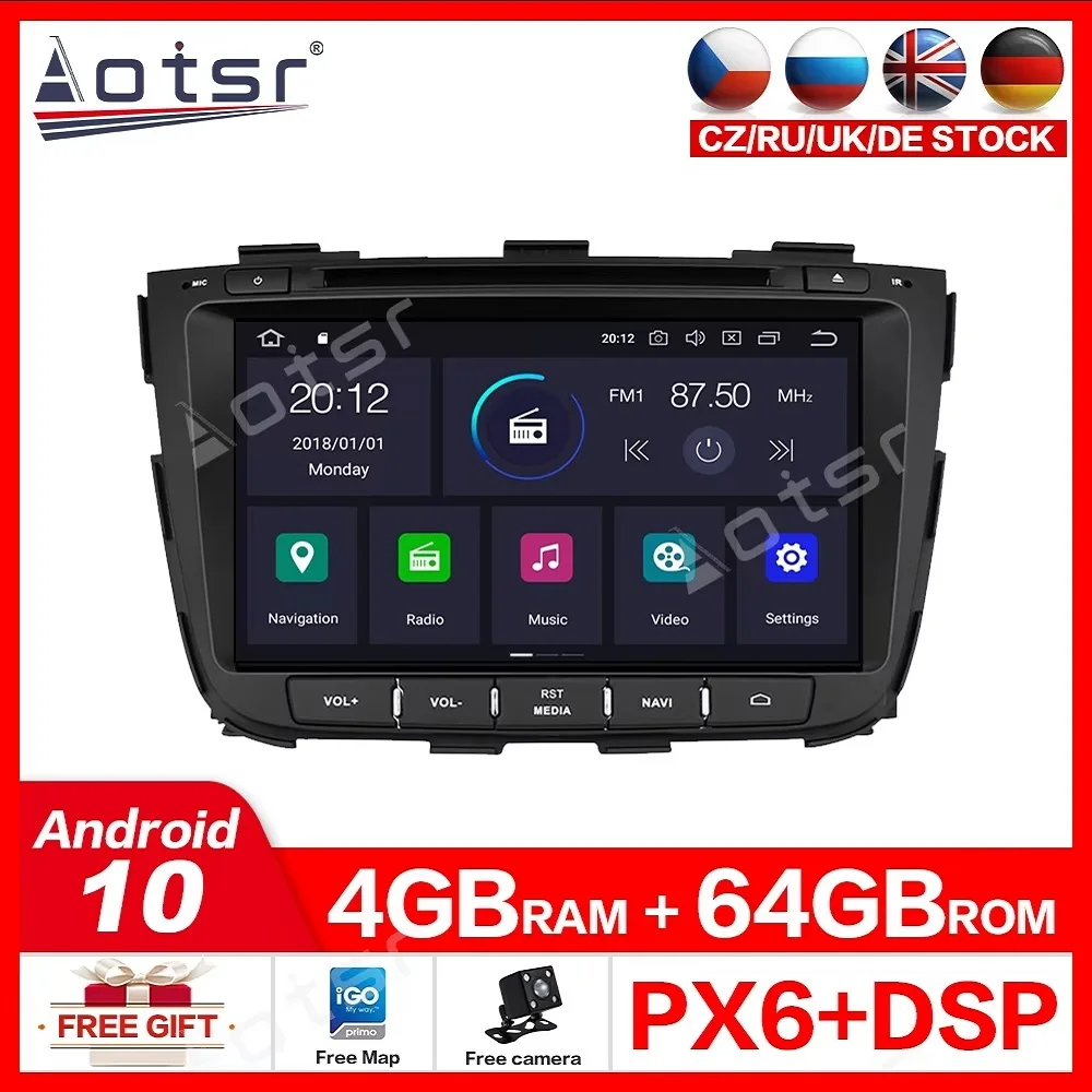 

For KIA SORENTO Android Radio 2013 2014 2015 Multimedia Audio PX6 Car DVD Player GPS Navi Head unit Autoradio cassette recorder