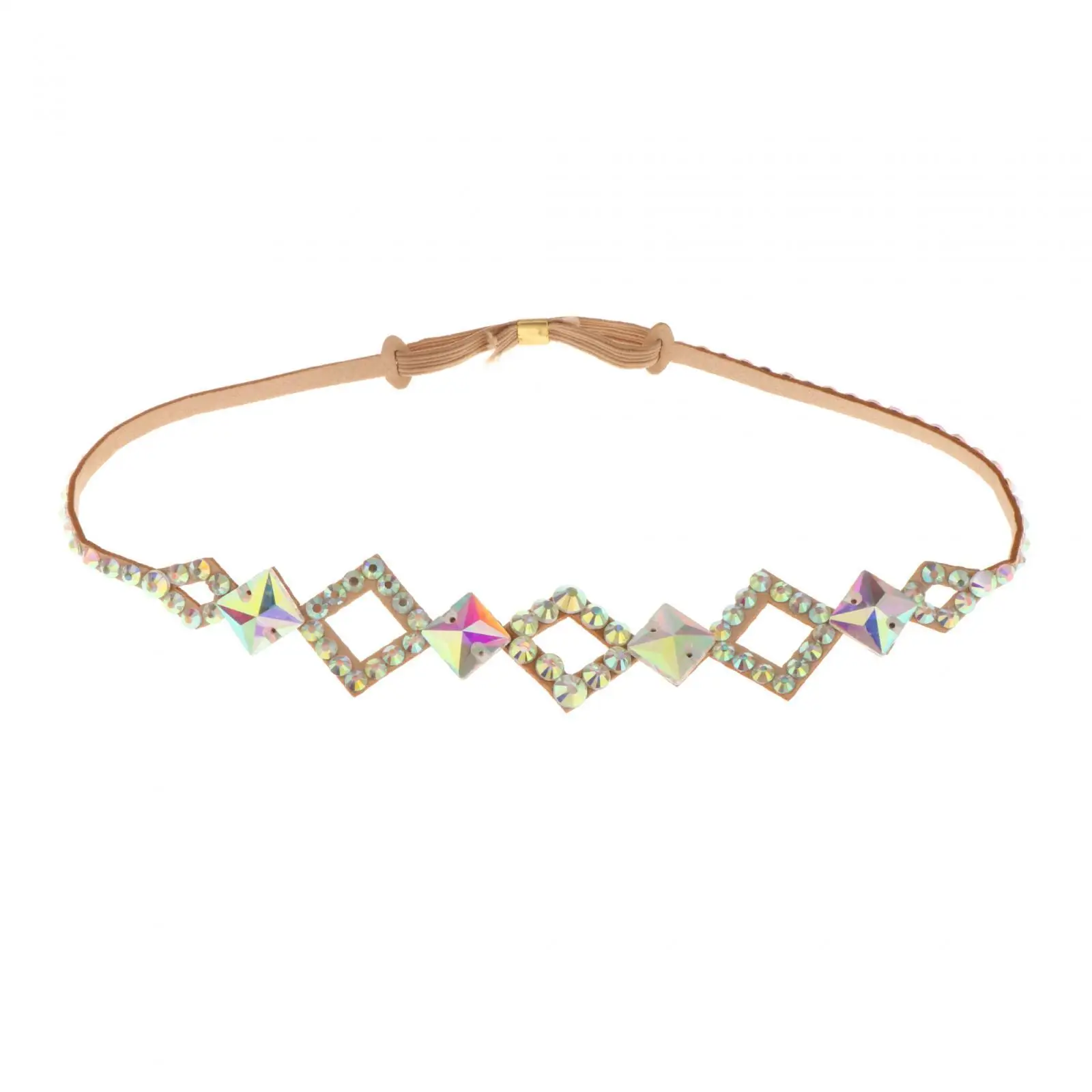 Cocares de dança do ventre com corrente de cabeça de strass para dança do ventre