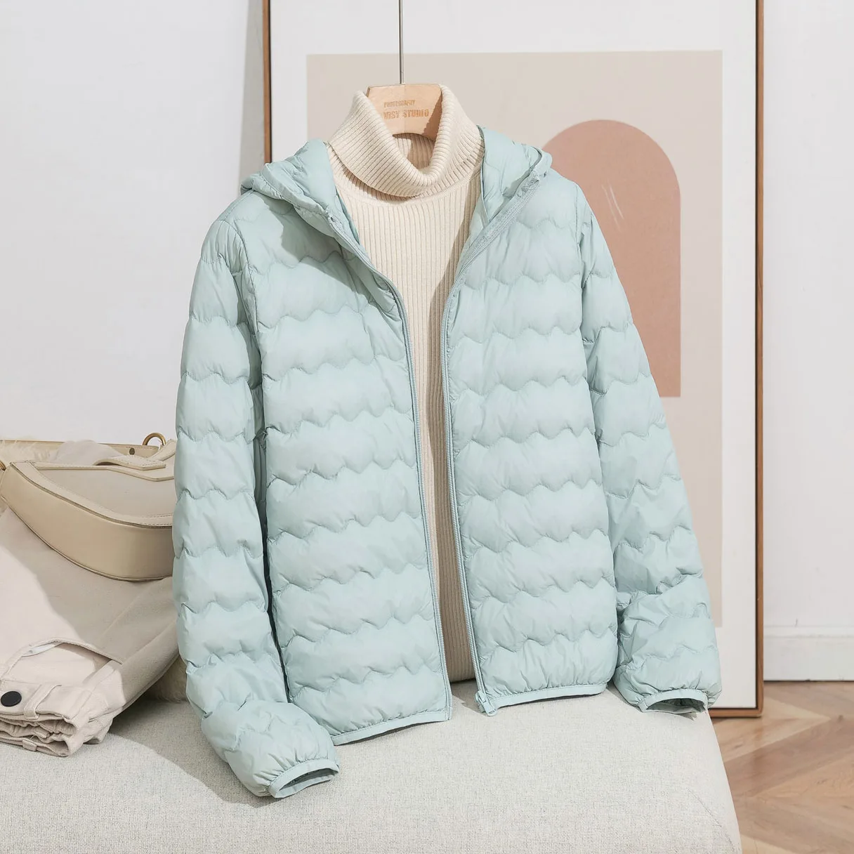 SEDUTMO Winter Slim Ultra Light Thin Duck Down Coat Women Casual Jackets Autumn Fashion Pocket Basic Parkas ED2099