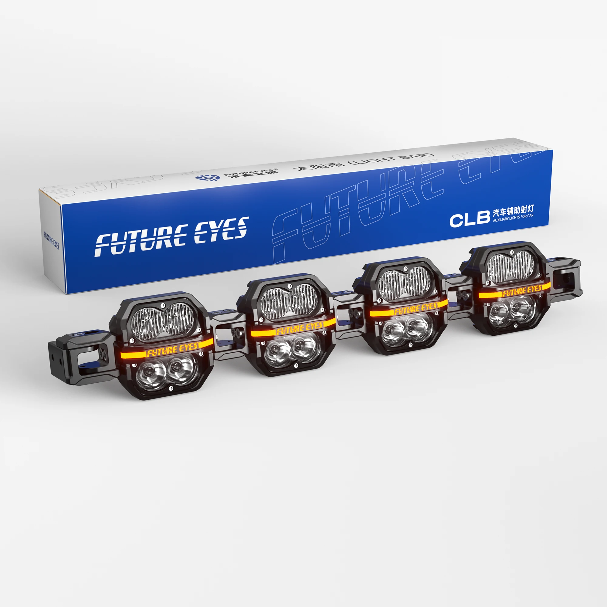 

Future Eyes CLB-20 - LED Light Bar 21in, 4 LED Linkable Roof Bar Light Kit System 20000 Lumen 200 Watt, Cool DRL, Strobe, Signal