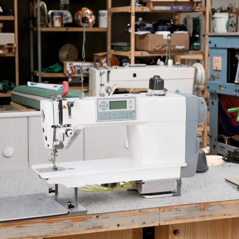 Best Selling Industrial Apparel Sewing Machine High Speed Auto Feed Lockstitch Single Flat-Bed Double Stepping Motor for Heavy