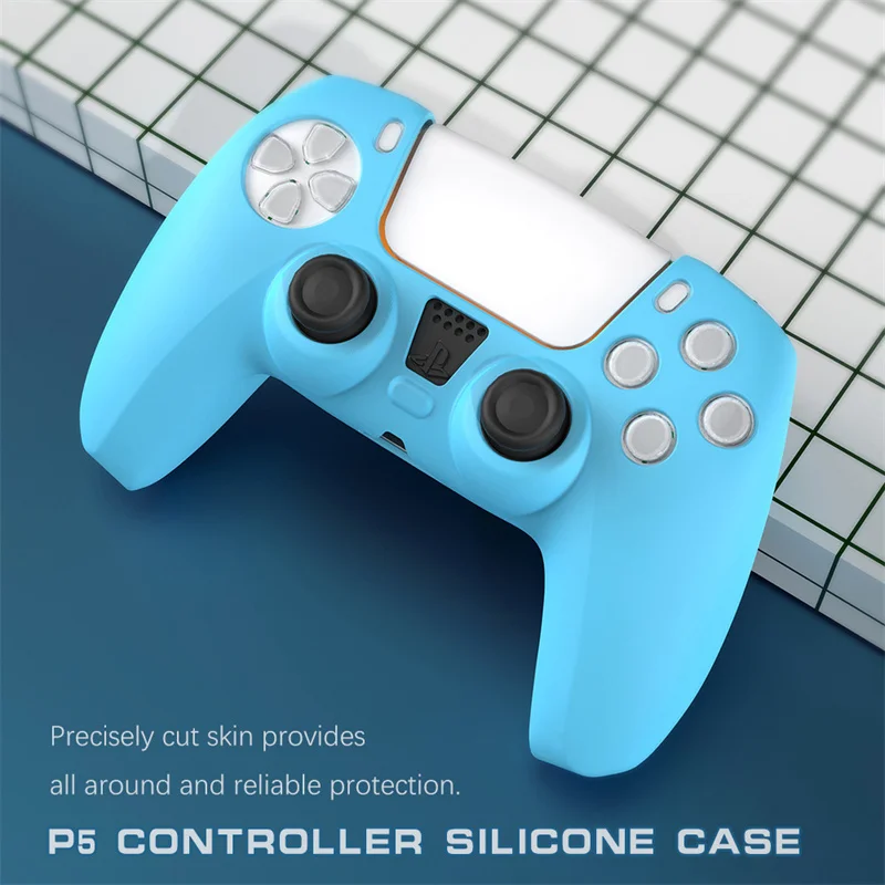 PS5 Solid Color Controller Cover Soft Silicone Case Anti-Slip Gamepad Skin For Playstation 5 Controller Joypad Accessories Case