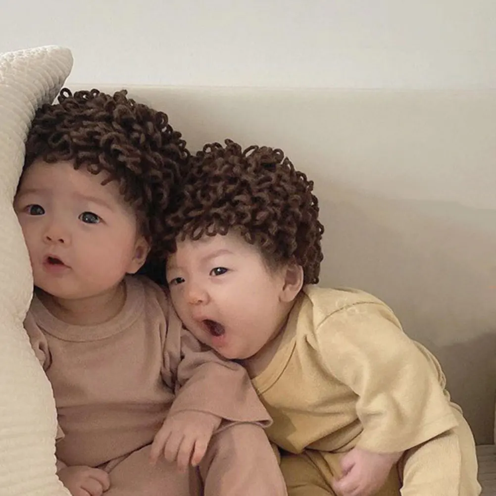 

Children Hat Knitted Baby Winter Warm Cap Newborn Toddler Outdoor Party Decor Woolen Yarn Hat Photo Prop