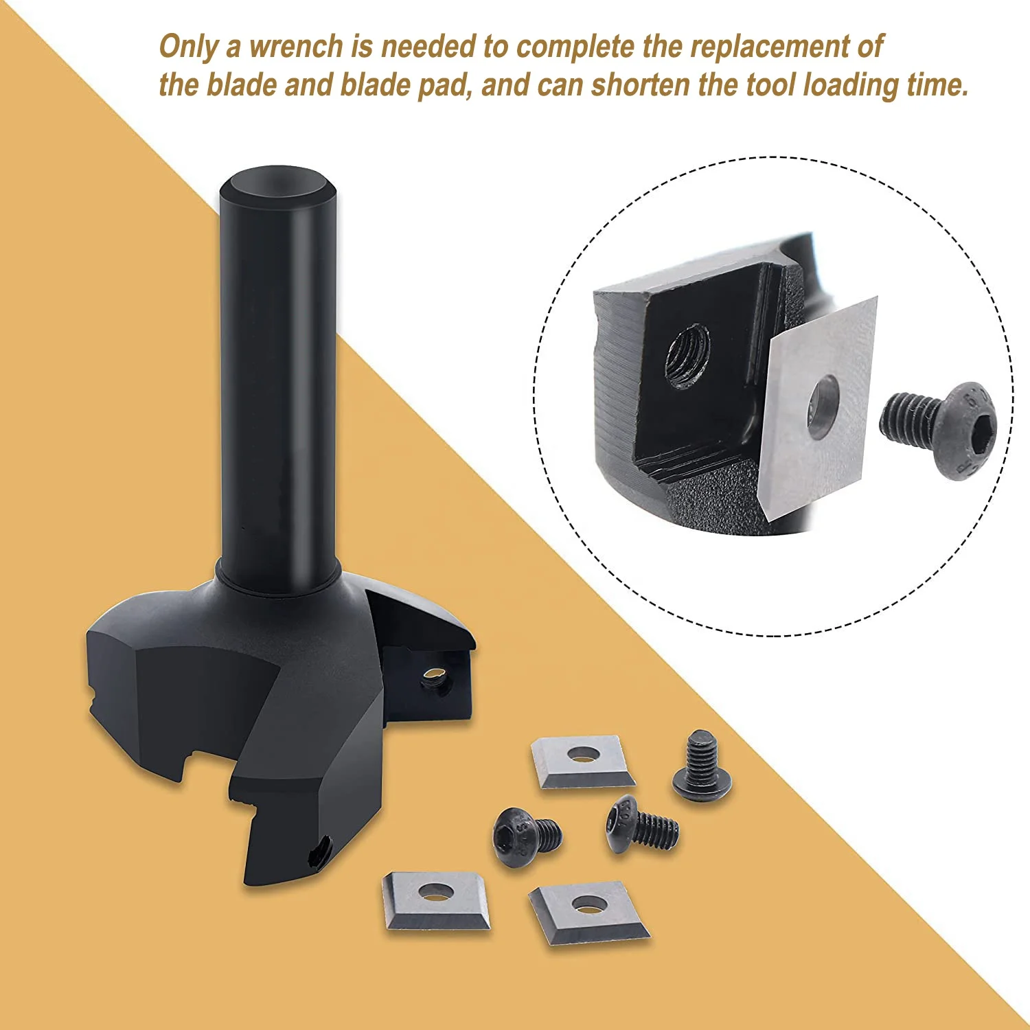 10 عبوات من سكاكين المسح، إدراجات قابلة للاستبدال من كربيد الصوتي مع 10 براغي، شفرات سطحية من سبويل اللوح